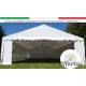 GAZEBO TENDONE 12x6 M PVC TUBOLARI ZINCATI D38 IMPERMEABILE - BIANCO  -CON ARCHITRAVE