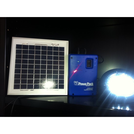 SET ILLUMINAZIONE AUTONOMO *TUTTO INCLUSO* PANNELLO SOLARE  4 FARETTI A LED